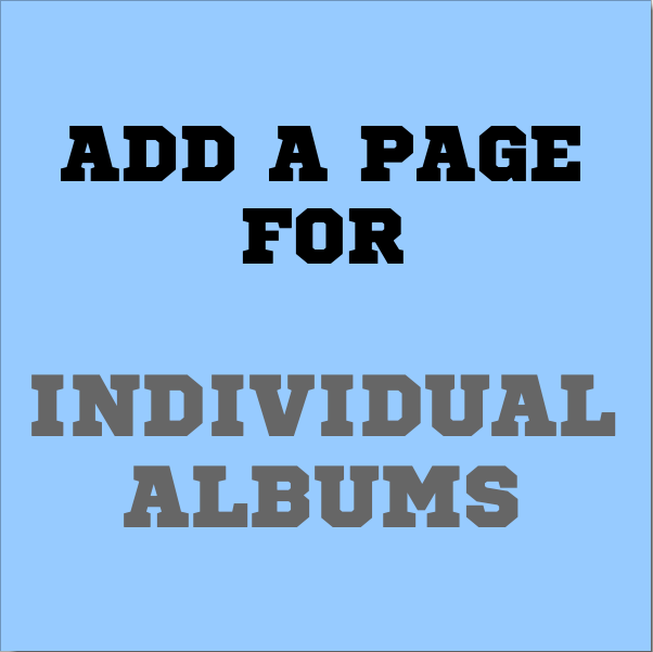 Add a Page - for Individual Albums