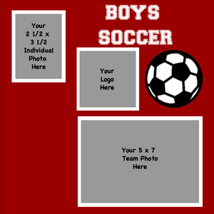 Soccer (Boys) 2 1/2 x 3 1/2 + 5 x 7