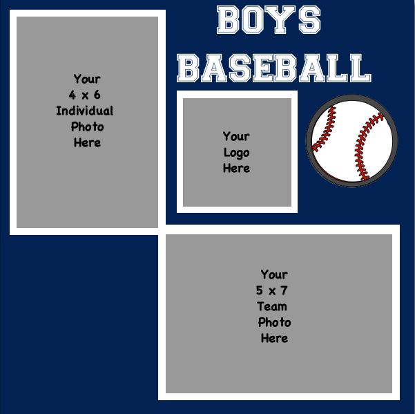 Baseball (Boys) 4 x 6 + 5 x 7
