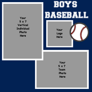 Baseball (Boys) 5 x 7 Vert + 5 x 7