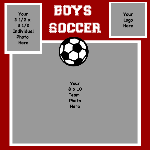 Soccer (Boys) 2 1/2 x 3 1/2 + 8 x 10