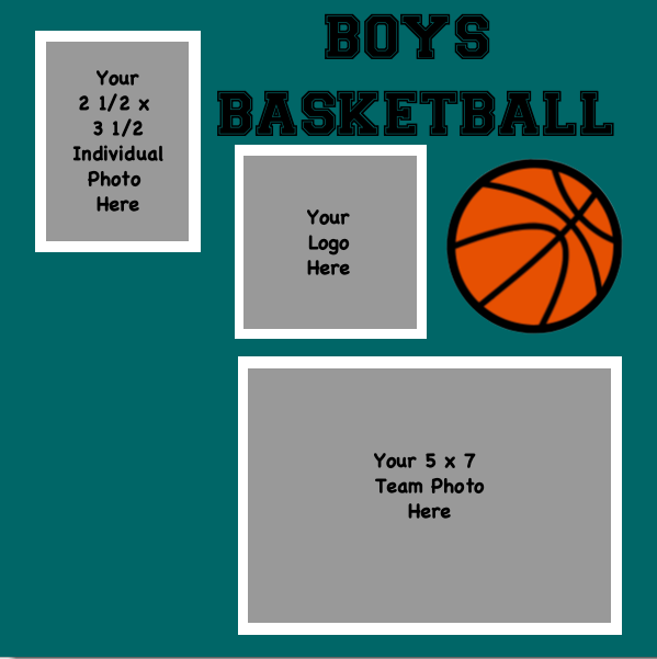 Basketball (Boys) 2 1/2 x 3 1/2 + 5 x 7