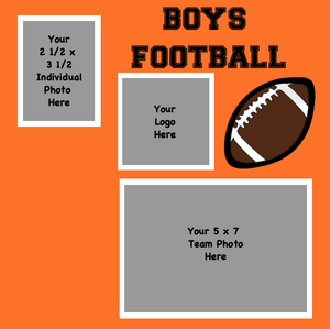 Football (Boys) 2 1/2 x 3 1/2 + 5 x 7