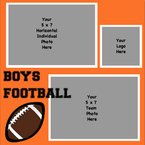Football (Boys) 5 x 7 Horiz + 5 x 7