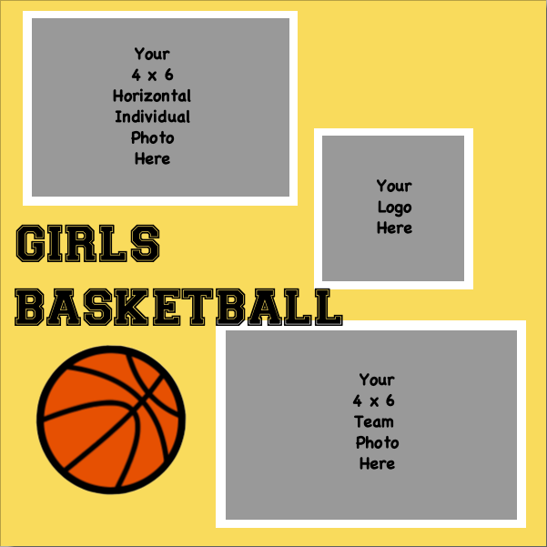 Basketball (Girls) 5 x 7 Horiz + 5 x 7