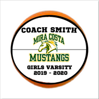 Custom Hand Painted Basketball for The Coach / Asst. Coach
