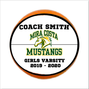 Custom Hand Painted Basketball for The Coach / Asst. Coach