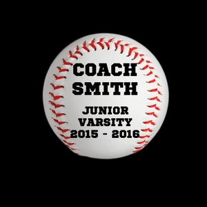 Custom Hand Painted Baseball for The Coach / Asst. Coach