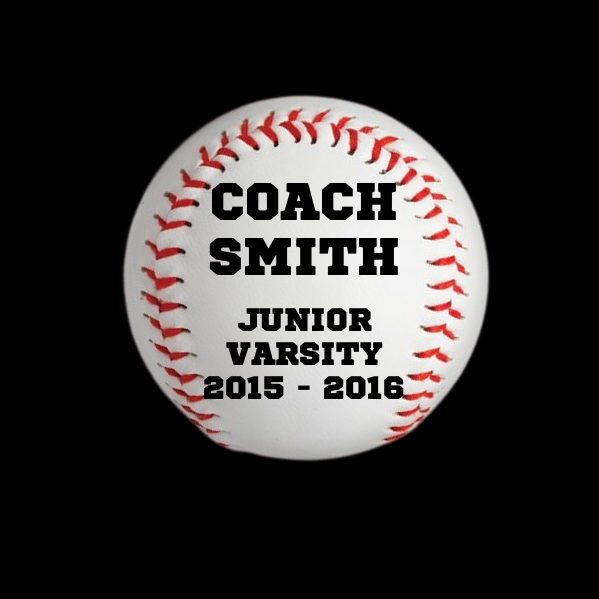 Custom Hand Painted Baseball for The Coach / Asst. Coach