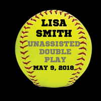 Custom Hand Painted Softball for Individual Accomplishment