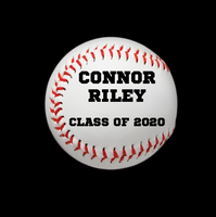 Custom Hand Painted Baseball for High School Signing Day
