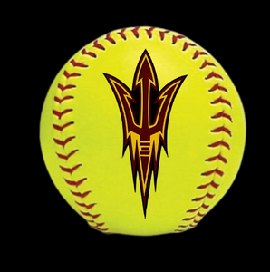 Custom Hand Painted Softball for College Signing Day