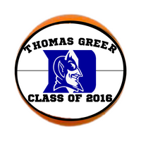 Custom Hand Painted Basketball for Signing Day
